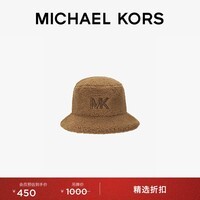 MICHAEL KORS迈克高仕 MK 女士字母饰毛绒渔夫帽 深驼色 252 M/L