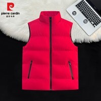 皮尔卡丹（pierre cardin）2025冬季新款男士马甲外套无袖棉衣保暖棉服背心坎肩男 红色 5XL