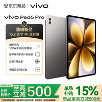 vivoPad 6 Pro平板电脑新品2026年新款游戏学生学习5pro升级款 自在灰 12GB+512GB