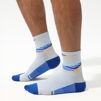 马孔多（macondo）训练中筒袜男女马拉松跑步运动袜子日常穿搭抗菌袜【59元2双】 蓝色微光 S【36码-38码】