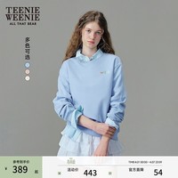 Teenie Weenie小熊女装卫衣秋季圆简约圆领休闲俏皮上衣 浅蓝色 M (165)