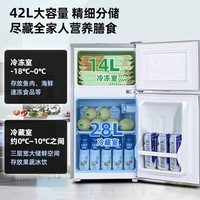 新飞 FRESTEC新飞冰箱小型租房用 一级能效冷 藏冷冻两用1-2人家用小冰箱 出租房双门电冰箱办公室两门 【店铺热销款】一级能效 58A 升级款 太空银