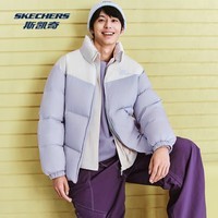 斯凯奇(Skechers)羽绒服男女同款冬季新款加厚情侣短款棉服面包服 幽谷紫/04PG 2XL