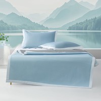 水星家纺集团出品百丽丝 凉席 二/三件套A类有效抑菌清凉透气软凉席 【A类抗菌|可水洗】蓝 120cm×195cm