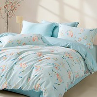 水星家纺集团出品 百丽丝被套单件全棉被套 学生纯棉被罩被套 (全棉&自然花卉系列) 伊夏 200cm*230cm
