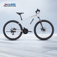 喜德盛(xds)山地自行车26款旭日310铝合金车架21速通勤成人单车 象牙白15.5