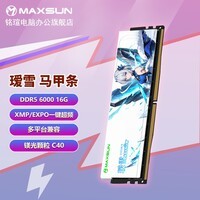 铭瑄(MAXSUN)瑷雪DDR5 32GB (16Gx2) 内存条台式机扩容 白色马甲条散热超频高性能 6000MHz 16G【16g*1】镁光C40