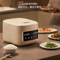 九阳（Joyoung）九阳电饭煲家用3-4个人3升电饭锅多功能柴火饭多功能智能预约煲汤煮粥  F-40FY6715白色低糖饭煲 4L
