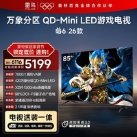 FFALCON雷鸟 【固定挂架送装一体】鹤6 26款 85英寸电视 以旧换新补贴 288Hz 游戏电视机85R69A