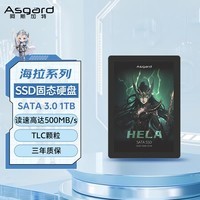 阿斯加特1TB SSD固态硬盘 SATA 3.0接口 读速500MB/s 台式机/笔记本通用 海拉系列