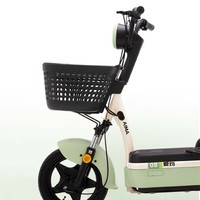 爱玛电动自行车欢乐豆48V20Ah铅酸电池长续航70km新国标长续航轻骑踏板 茶白