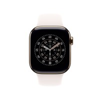 Apple/苹果 Watch S11 智能手表GPS+蜂窝款46毫米金色钛金属表壳淡桃粉色运动型表带S/M MFE04CH/B