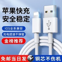 纽霸(NIUBA)苹果数据线2.4A快速充电适用Type-c华为苹果iPhone14/13/12Pro Max/XR手机充电器线 【苹果数据线】1条装