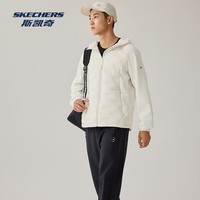 斯凯奇(Skechers)男士秋冬季羽绒外套梭织短款羽绒外套 棉花糖白/0074 L