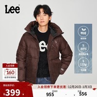 Lee商场同款舒适版连帽男羽绒夹克外套保暖休闲潮流