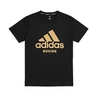 阿迪达斯(adidas)圆领透气舒适百搭户外运动休闲短袖ADICTB-BG 黑/金 2XL