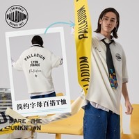 帕拉丁（PALLADIUM）新款运动纯棉t恤男女夏季跑步短袖潮宽松衣服上衣户外休闲半袖T恤 白色 109647 S