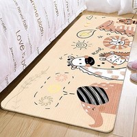 KAYE卡通床边地毯可定制家用卧室加厚毯子客厅飘窗垫轻奢简约免洗地毯 CTBED-T14 60x160 cm