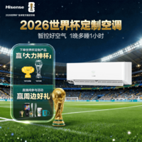 海信（Hisense）空调深睡宝X5 世界杯定制空调 AI洁净新风 DeepSeek语音空调 柔风新一级变频冷暖空调挂机 深睡宝 大1.5匹