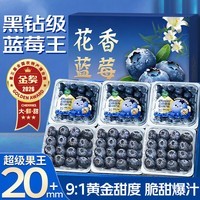 旭霁云南花香蓝莓新鲜果【多地次日达】孕妇应季国产水果礼品物盒 精选大果|约15mm+ [较划算]4盒装单盒约100-125g