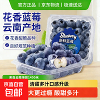 云南蓝莓新鲜蓝莓时令当季特大果花香新鲜水果辅食水果当应季新4 4盒 【70g/盒】 精品果【单果15mm+】