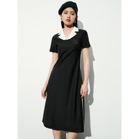 太平鸟【商场同款】2023夏季新款学院风针织连衣裙A1FAD2398 黑色 L