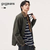 gxgjeans男装 多色工装风底特律翻领宽松夹克外套男士25年秋新品 军绿 2XL (185)