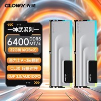 光威(Gloway)32GB(16GBx2) DDR5 6400 台式机内存条 神武 RGB灯条 海力士A-die CL30 太空灰