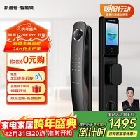 凯迪仕（KAADAS）智能门锁人脸识别可视猫眼大屏全自动指纹锁密码锁 Q20F Pro双摄