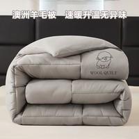 江南生活（southern life）澳洲羊毛被A类秋冬加厚保暖学生寝室宿舍单人被子居家双人被芯 美羊羊-灰 150*200cm-4斤