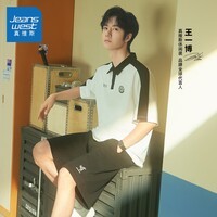 真维斯（Jeanswest）代言人王一博同款短裤男2026夏季新款青少年耐磨透气五分裤25PV37 黑 M