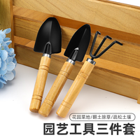 CPAI种花园艺小铲子挖土种菜专用工具赶海沙滩家用养花小盆栽花铲铁铲 小号园艺三件套 1套 无规格
