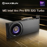 铭瑄（MAXSUN）Intel Arc Pro B70 32G Turbo 智能龙虾AI文生图视频剪辑3D建模渲染大模型推理全能专业显卡