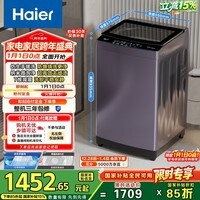 海尔(Haier)手搓洗 全自动波轮洗衣机 10KG 抗菌 一级能效 家电国家补贴以旧换新京东自营 XQB100-BS629