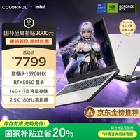 七彩虹（Colorful）隐星P16 Pro 13代酷睿i9 16英寸游戏笔记本电脑 (i9-13900HX 16G 1TB RTX5060 180Hz）焕新版