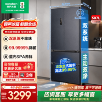 容声507升IDP净味双系统法式多门四开门超薄零嵌入式一级能效家用电冰箱 BCD-507E30FZLAD
