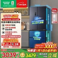 容声526升双净双系统法式多门四开门电冰箱家用一级能效风冷无霜节能大容量国家补贴 BCD-526WD1MPA-EQ51 星空灰