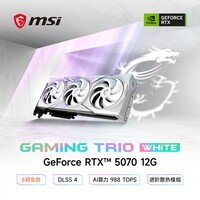微星(MSI)白魔龙 GeForce RTX 5070 12G GAMING TRIO OC WHITE AI推理 电竞游戏设计智能学习独立显卡