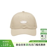 Champion冠军秋季新款经典椭圆logo棒球帽男女情侣鸭舌帽刺绣徽标 卡其色
