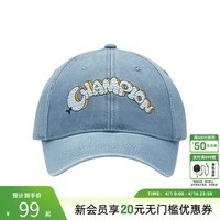 Champion冠军蛇年鸭舌帽女2025春季新款刺绣新年红色棒球帽男潮 浅蓝 均码