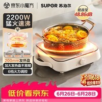 苏泊尔（SUPOR）COCO电陶炉煮茶电磁炉家用电磁灶火锅电池炉新型迷你简易小型大功率围炉煮茶炉C22-CS16