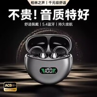 萨勒芬妮【柏林之声丨千元级舒适】2026新款骨传导概念蓝牙耳机耳夹式无线开放式不入耳挂耳运动跑步降噪 【星空黑】定向传音丨云柔亲肤 AI通话降噪丨久戴不痛丨全景音效
