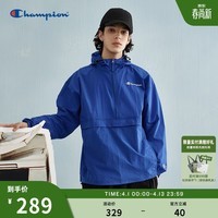 Champion冠军夹克外套男春季新款拉链开衫女户外风休闲运动潮 蓝色 L 