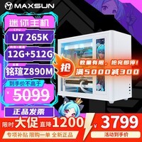 铭瑄Ultra7 265KF/RTX5060/RTX5080/5070/纯白迷你ITX台式组装电脑电竞游戏直播DIY设计整机小主机 配置一丨U7 265K | 核显主机
