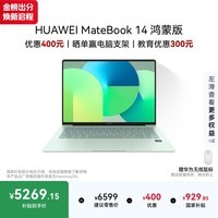 华为MateBook 14 鸿蒙版笔记本电脑 国家补贴 2.8K OLED触控屏 鸿蒙AI 24GB 512GB原野绿 圆键盘