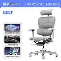 Ergonor保友金豪E2 Pro旗舰人体工学椅 办公椅电脑椅电竞椅子 银白
