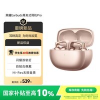 HONOR【李昀锐同款耳机】荣耀Earbuds 耳夹式耳机 Pro 荣耀小耳钉 蓝牙耳机 闪耀双轨钉 玫瑰金