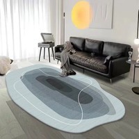 KAYE异形客厅地毯 ins北欧轻奢卧室床边毯免洗加厚沙发茶几不规则地毯 YX-T12 120x160 cm