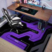 KAYE电竞房地毯客厅男生隔音电脑椅垫子大面积全铺免洗可擦卧室床边毯 SJR-Y雷曼紫电漫动 120X160cm