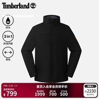添柏岚（Timberland）男装外套新款三合一夹克户外休闲连帽|A2EU1 A2EU1001/黑色 L